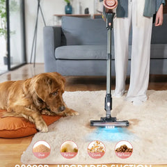 Homeika Cordless Vacuum Cleaner, 28Kpa Powerful Suction, for Pet Hair & Carpet