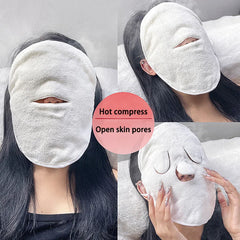 Skin Care Mask Cotton Hot Compress Towel Wet Compress Steamed Face Towel Opens Skin Pore Clean Compress Beauty Facial Care Tools